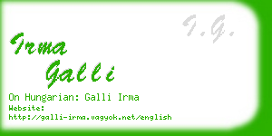 irma galli business card